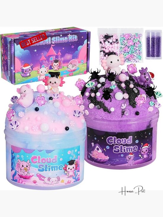Other - Non-Sticky DIY Cloud Slime Kit 2 Pack with Charms & Glitter